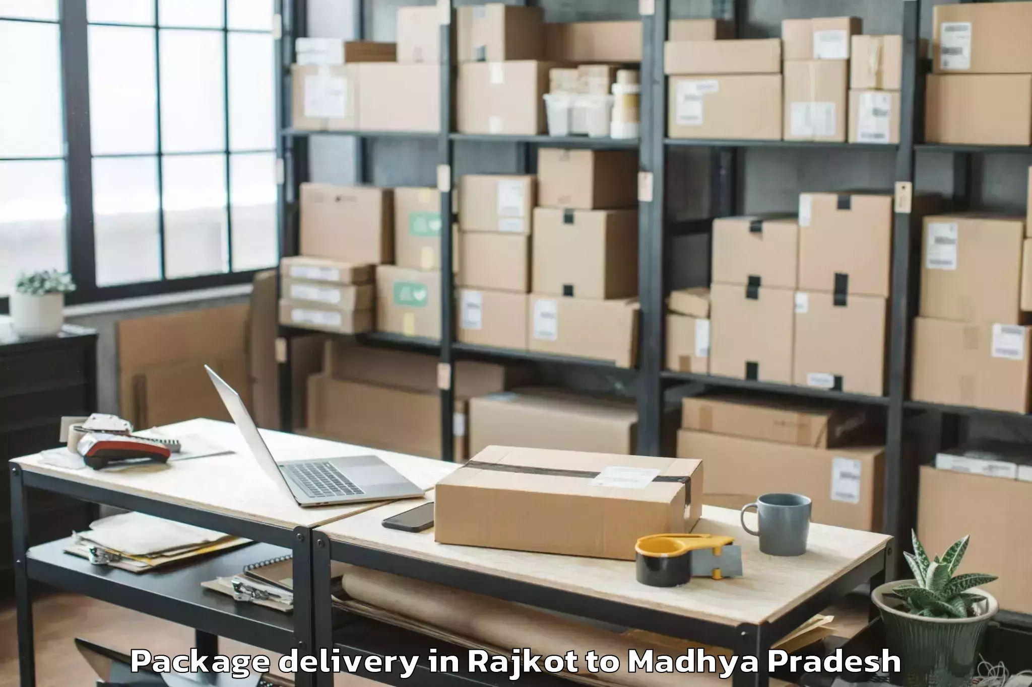 Reliable Rajkot to Bamora Package Delivery